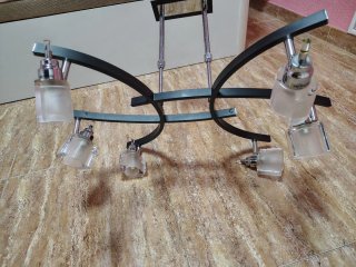 Lámpara de techo moderna metal y cristal
