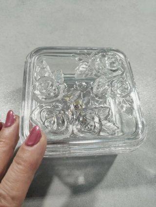 Cajita de cristal con rosas SOGA