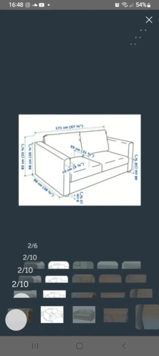 Sofá Ikea 2 plazas tela beige