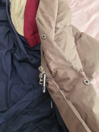 Abrigo/Parka Marrón y Azul