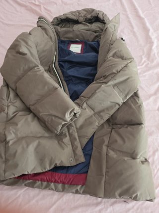 Abrigo/Parka Marrón y Azul