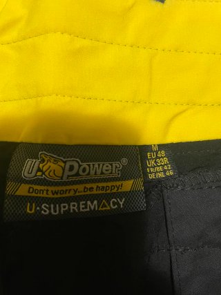 Pantaloncini U-Power Lavoro Nero Giallo