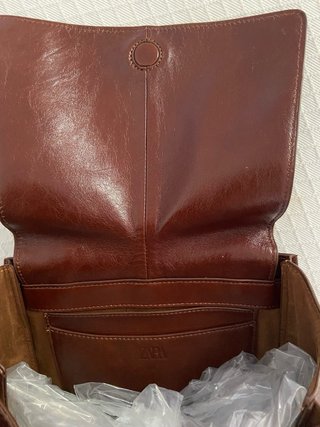 Bolso de piel Zara marrón