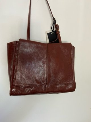 Bolso de piel Zara marrón