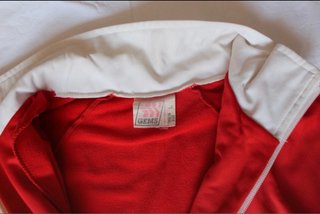 Felpa sportiva uomo rossa e bianca