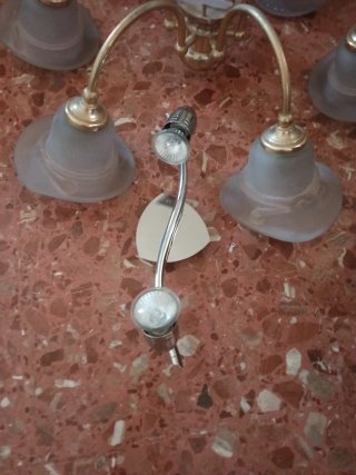Lámpara de techo dorada y transparente , aplique