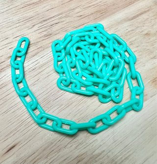 Corrente 50cm Elos 11mm Turquesa para artesanato