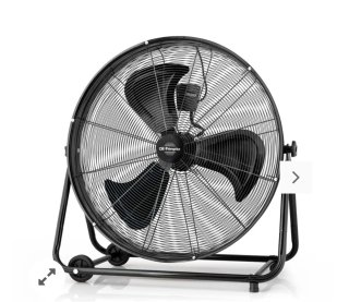 Ventilador Industrial Negro Metálico