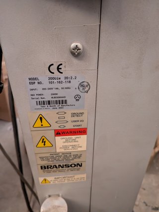 Máquina soldadura ultrasonido Branson 2000IW