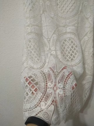 Vestido BeBela blanco con pedrería
