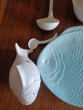 Servizio da portata pesci vintage