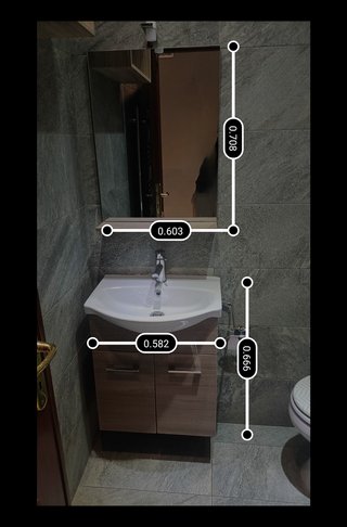 Mobile Bagno Sospeso Completo con Lavabo, Specchio