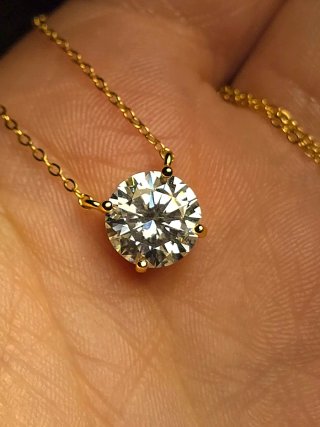 Puntoluce Moissanite Placcato Oro 18k
