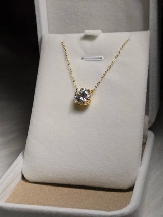 Puntoluce Moissanite Placcato Oro 18k