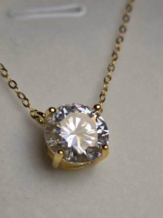 Puntoluce Moissanite Placcato Oro 18k