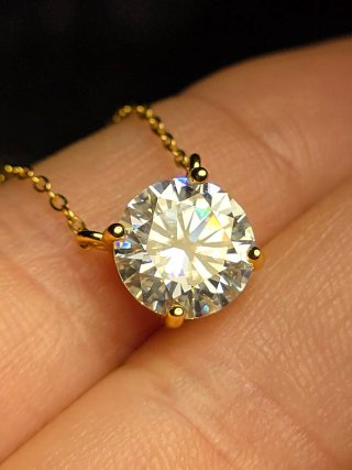 Puntoluce Moissanite Placcato Oro 18k
