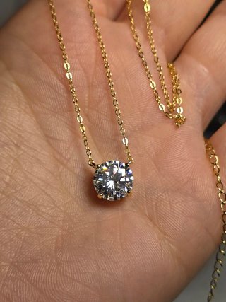 Puntoluce Moissanite Placcato Oro 18k