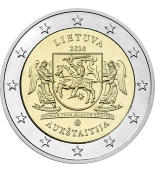 2020 Lituania Aukštaitija 2€ conmemorativos