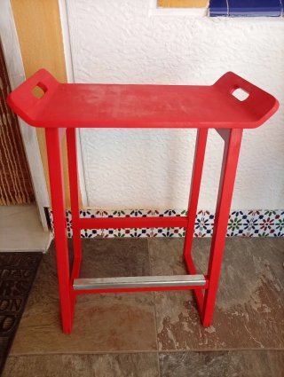 Taburete/ mesa auxiliar Alto Rojo Ikea