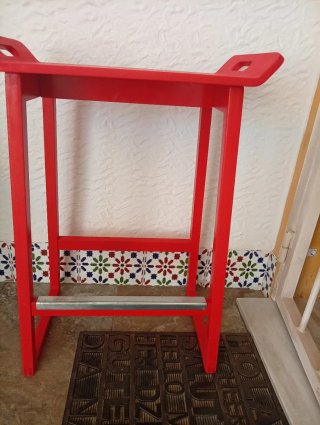 Taburete/ mesa auxiliar Alto Rojo Ikea