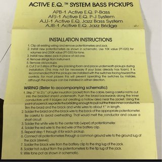 VINTAGE Seymour Duncan APB-1 Active EQ P-BASS