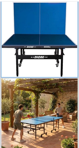 Mesa Ping Pong Dione S5000 Plegable Ruedas