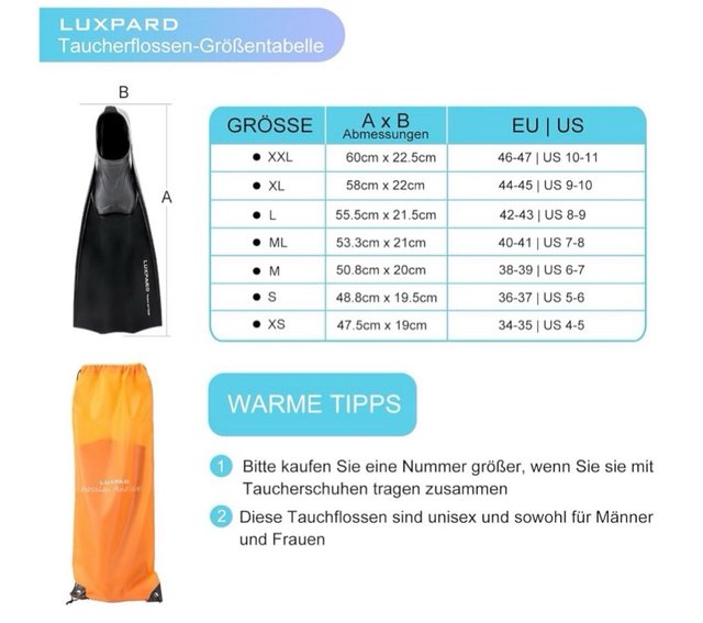 Aletas de Snorkel LUXPARD Adultos 38-39 M - miniatura 6