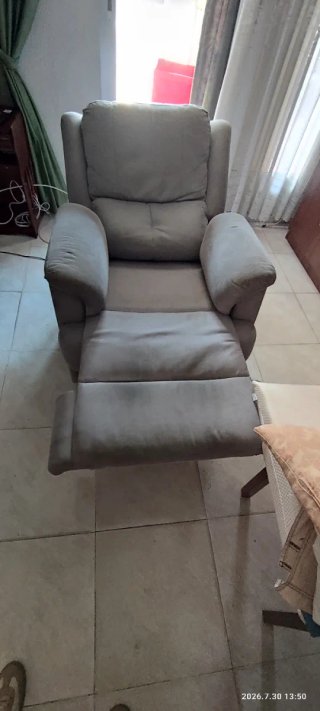 Sillón relax reclinabe automático gris