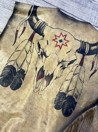 Gilet Pelle Western Stars & Stripes XL