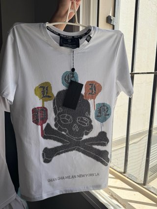 Camiseta Philipp Plein Calavera y Huesos Cruzados