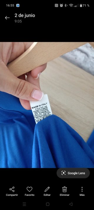 Vestido largo azul mujer