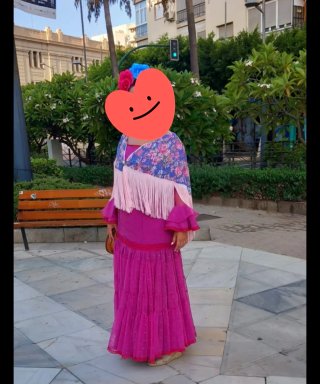Vestido Flamenca T.44/46 Rosa y Morado