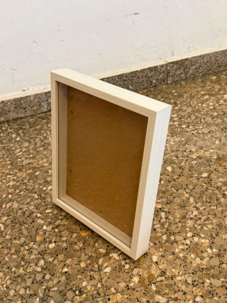 Marco de fotos de madera beige