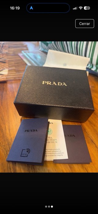 Portacartellini Prada Verde Nuovo