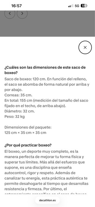 Saco boxeo (NO TRAE SOPORTE) tengo uno pero no ese