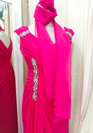 Vestido Fiesta Ronald Joyce Rosa