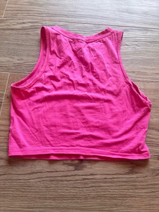 Top Crop Rosa Stampa Moto California Taglia Unica