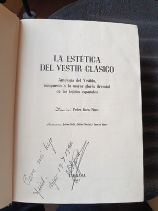 La estética del vestir clásico. Pedro Roca. 1942.