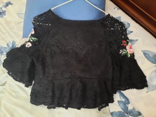 Top de encaje y bordados, Talla S