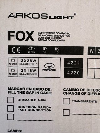 Foco Downlight LED Empotrable ARKOSLIGHT FOX