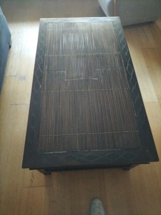 Mesa centro madera estilo colonial