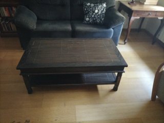 Mesa centro madera estilo colonial