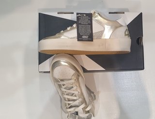 Sneakers 4B12 Pelle Bianco Platino Donna Tg 36
