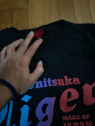 T-shirt Onitsuka Tiger Uomo Nero Multicolor