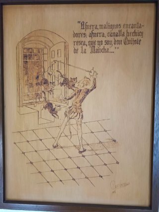Cuadro de madera Don Quijote