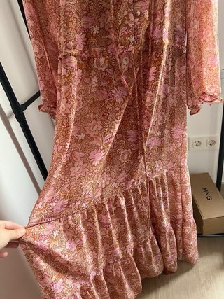 Vestido largo estampado floral