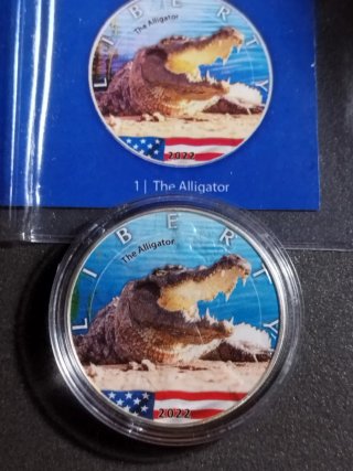 Moneda 1 oz Plata Caimán Liberty