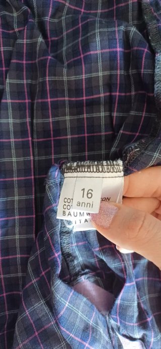 Camicia lunga a quadri