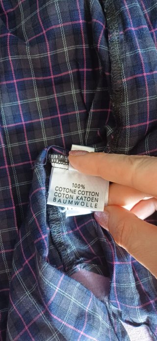 Camicia lunga a quadri