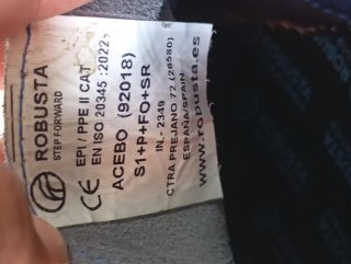 Zapatos de seguridad Robusta grises y verdes